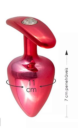 Plug Metálico Anatômico (HA140V) - Vermelho TAM M