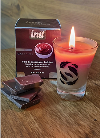 Vela Beijável Sabor Chocolate Idealize Uma Noite Romântica