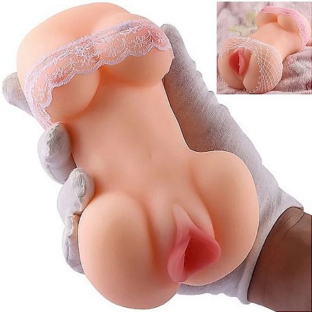 Masturbador Masculino Corpinho  em Cyberskin - Vagina e Seios