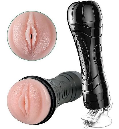 Masturbador Masculino Vagina Cyberskin Lanterna Com Ventosa - Com  Vibração