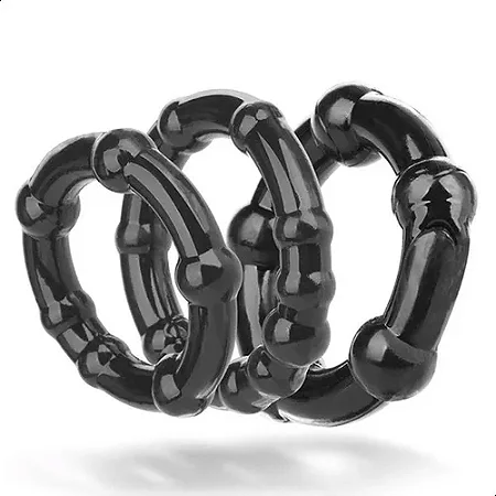 Anel Peniano - 1Kit com 3 - 3,7 cm Cor Preto