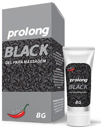 Gel Prolongador De Ereção E Retarda Prolong Black 8gr (  Prolongamento Da Ereção E  Retarda A Ejaculação)