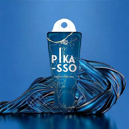 Gel Lubrificante Comestível Pikasso Esquenta, Gela e Vibra 18g-Extrato de Jambu Aromas de Menta ,Catuaba e Arginina