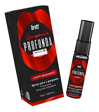 Gel Anestésico Garganta Profunda 15ml Intt Sabor Morango
