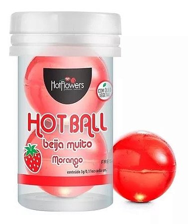 Bolinha Explosiva Beijável  Aroma Irresistível de Morango C/2 Unidades