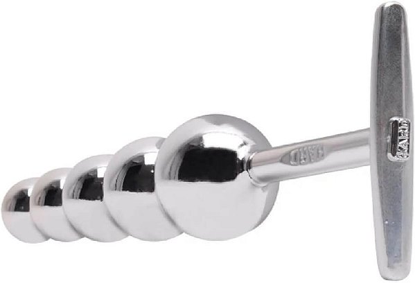 Plug Ball de Metal Penetração Dupla (Anal e Vaginal) HARD CSA124- TAM P