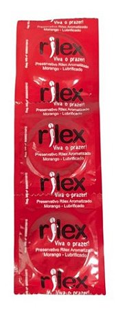Preservativo Lubrificado Com 3 Unid Morango- Rilex