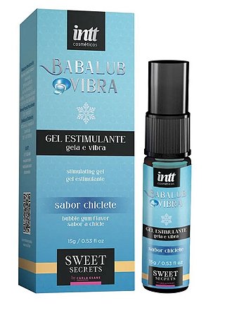 Gel Babalub Vibra Excitante que Esfria e Vibra 15g Linha Sweet Secrets Intt