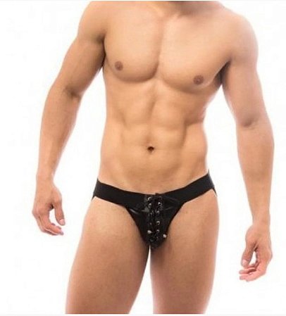 Cueca Jock Sado com Ilhos SD Clothing- Black