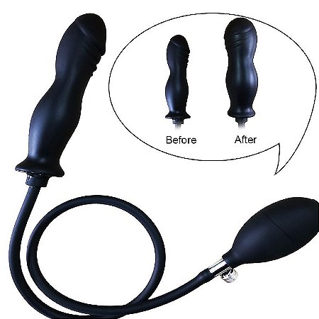 Plug Anal Inflável -15,4 cm de Comprimento, 3,8 cm de Largura (medidas aproximadas)Infla 12,0 cm de Largura