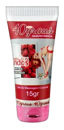 Porta dos Fundos 40 Graus- Gel Lubrificante Anestésico Anal 40 Graus Sabor Morango-