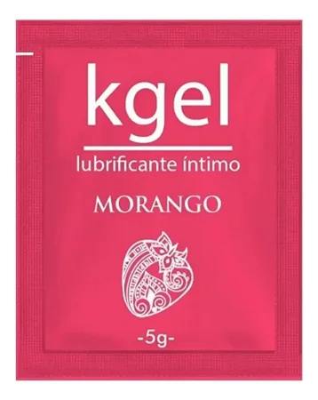 Lubrificante Íntimo Solúvel A Água Sabor Morango Sache 5g