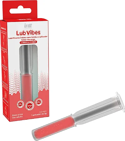 Lub Vibes Lubrificante Íntimo com Jambu e Aplicador 5g Sabor Morango