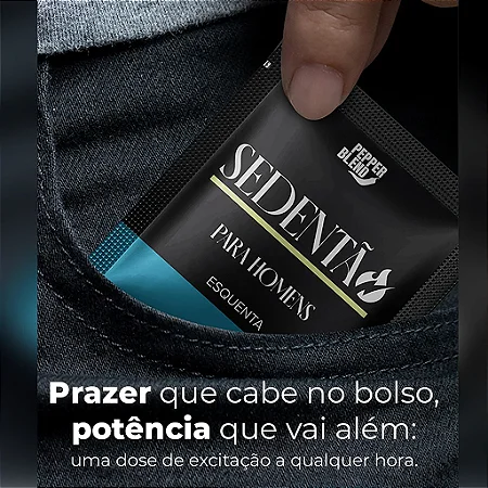 Sachê Sedentão Excitante Masculino Vasodilata e Aquece 5g