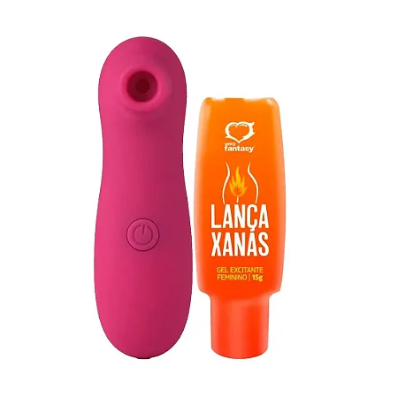 Duplinha com Woman Suction Estimulador de Clitóris e Lança Xanas Gel Excitante Feminino15g