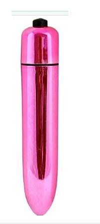 Bullet Massageador de Clitóris - Cápsula- Rosa Metalico (1 Pilha AAA ( inclusa DE BRINDE).