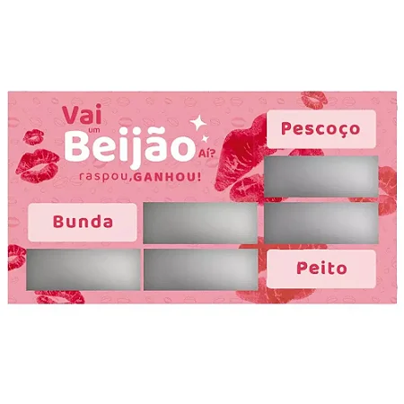 Raspadinha do Beijo Brincadeira Erótica