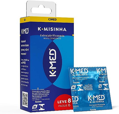K-Misinha Preservativo Tradicional Leve 8 Pague 6 K-Med Largura Nominal: 52mm