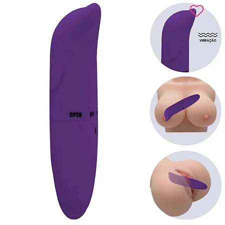 Vibrador de Ponto G - Golfinho Aveludado - SI Cor Roxo