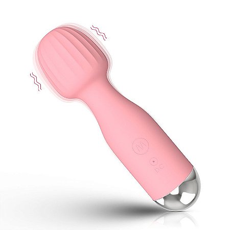 Varinha Mágica Recarregável Estimulador de Clitóris e Seios - Mina -ROSA-