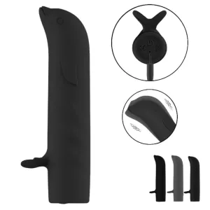Golfinho Recarregável Vibrador de Ponto G -12 Modos de Vibração- BLACK-