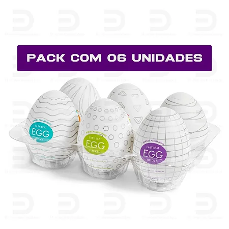 Kit Com 6 Egg Masturbador Lacrado Texturizado