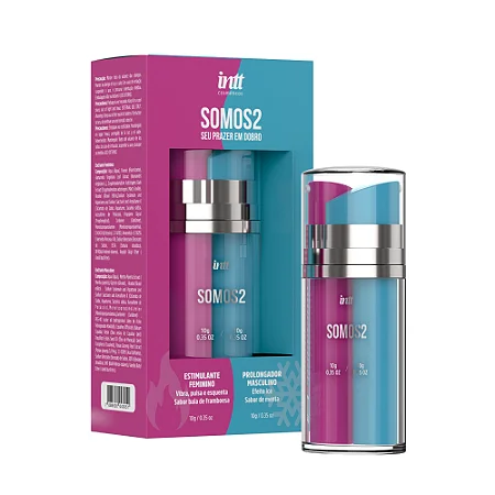 Excitante Para Casal Somos2, Mulher Gel Excitante Framboesa, Homem Gel Prolongado Menta-