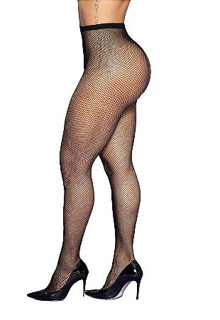 Meia Calça Arrastão com Trama Extra Pequena BLACK- Y4021-