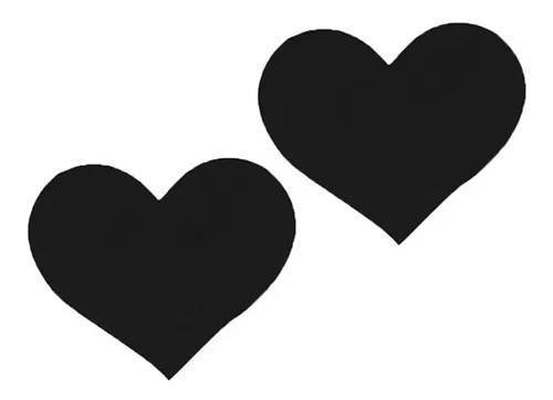 Par De Tapa Mamilo em Formato de Coração- Nipple Cover Heart- Black-