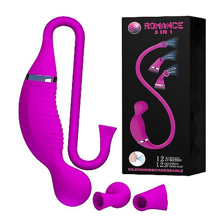 Romance Vibrador 3 em 1 - Pretty love- Recarregável