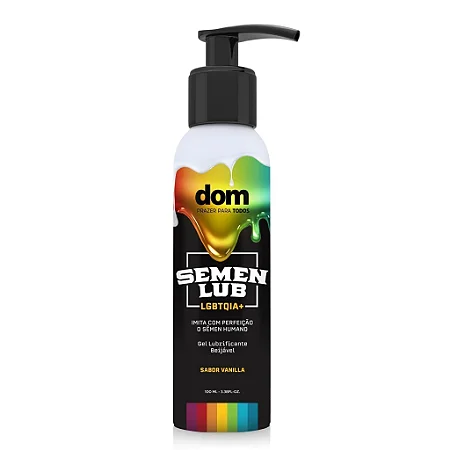 Semen Lub LGBTQIA+ Vanilla 100ml - Gel Lubrificante Realista Beijável Premium- á Base D'água