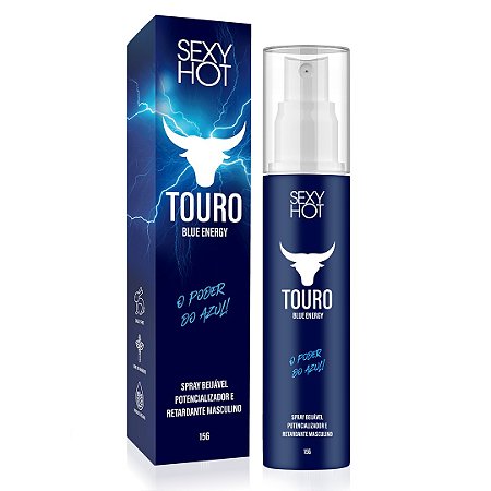 Touro Blue Energy - Spray Beijável Retardante e Potencializador Masculino  Blue Energy!15g