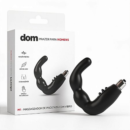 Massageador de Próstata e Períneo em Silicone com Vibração e Cerdas Estimuladoras - 11,5 x 3,8 cm