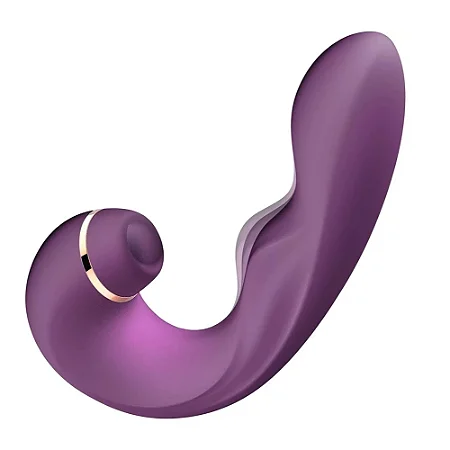 Sugador Com Pulsação Vibrador de Clitóris Ponto G Multifuncional 3 Em 1 Vibra Pulsa Suga  Recarregável USB-- ROXO-