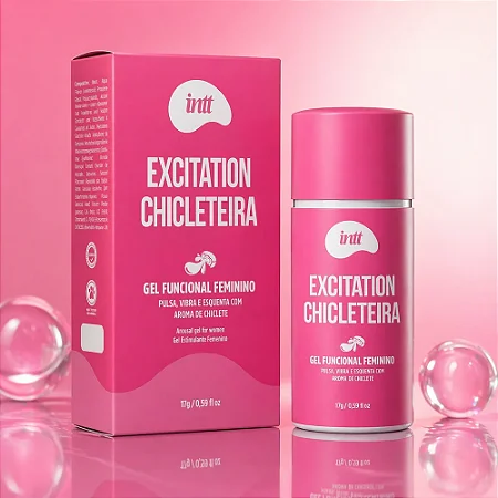 Excitation Gel Funcional Excitante Feminino Chicleteira Aquecimento, Contração e Pulsação-AROMA CHICLETE