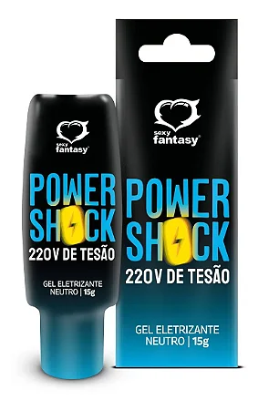 Power Shock Gel Lubrificante Excitante Eletrizante Neutro Uso Unissex 15ml