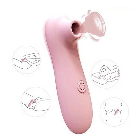 Estimulador De Clitóris E De Mamilos Com Função de Pulsação - 2 Pilhas de Brinde - SI 6756 - COR NUDE-