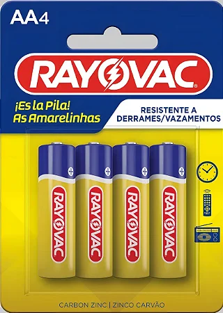 Pilhas AA Rayovac C/4 Pilhas Amarelinhas-