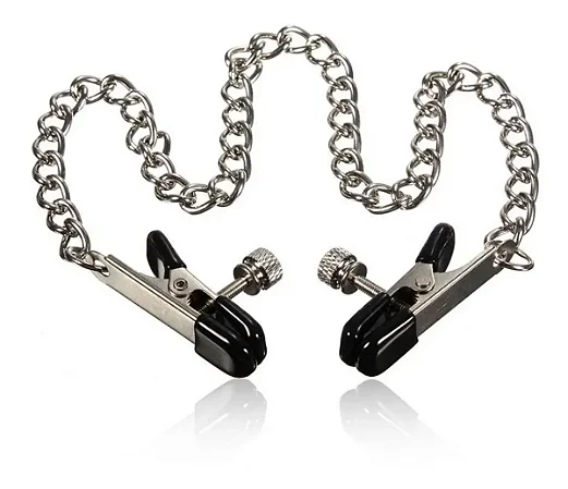Grampos Para Seios com Corrente - Prendedor de Mamilo - BLACK-