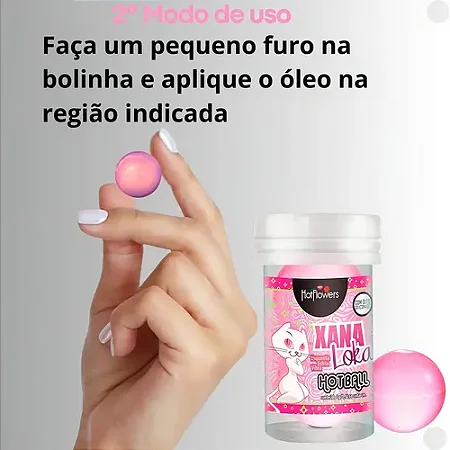 Bolinha Hot Ball Xana Loka Esquenta Esfria E Vibra Bolinhas Explosivas Com 2 Unid/