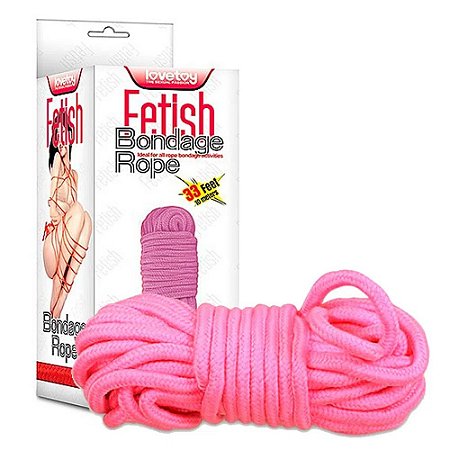 Corda Erótica Fetish Rope - Corda para Bondage 10 Metros COR PINK