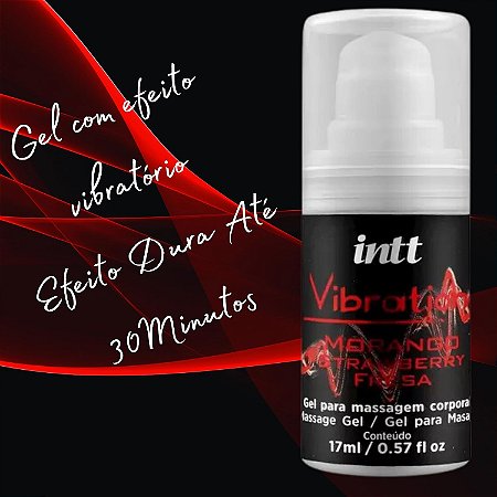 Vibration! Gel  Que Vibra Power 17Ml Intt- Sabor Morango