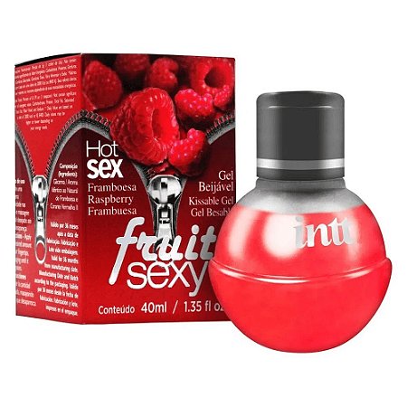 Gel Comestível Fruit Sexy  40ml Intt - Sabor Framboesa