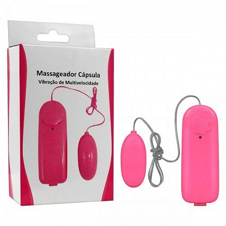 Massageador Capsula Vibração de Multivelocidade Rosa