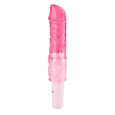 Vibrador com Capa Removível em Formato de Pênis 16x3 cm- Rosa
