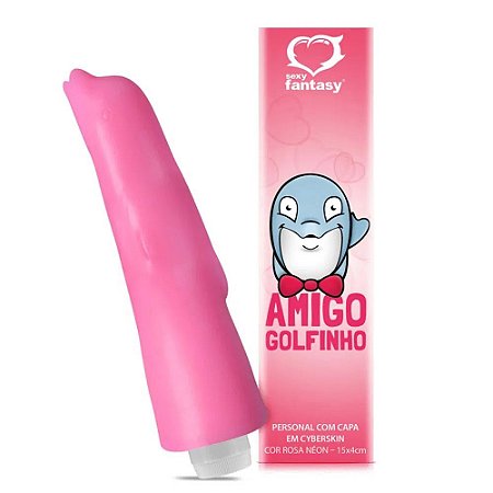 Vibrador Personal Formato De Golfinho Em Cyberskin 15 X 4,5cm Sexy Fantasy