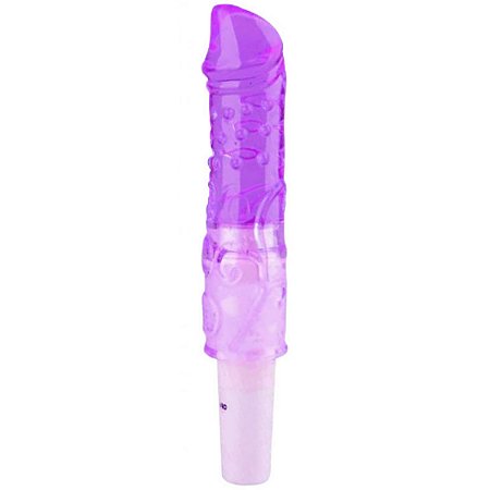 Vibrador com Capa Removível em Formato de Pênis 16x3 cm- Roxo