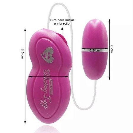 Vibrador Em Silicone  Vibrating Egg Cor  Pink (PILHAS BRINDE)