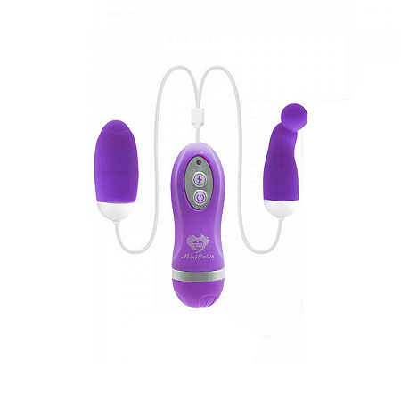 Vibrador Egg Duplo Com Controle Remoto e 30 Modos De Vibração a Prova D' Água ( PILHAS BRINDE)