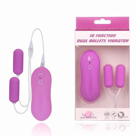 Cápsula Dupla Vibratória Com 10 Vibrações Cor  Pink- 2 Pilhas AAA  De Brinde)